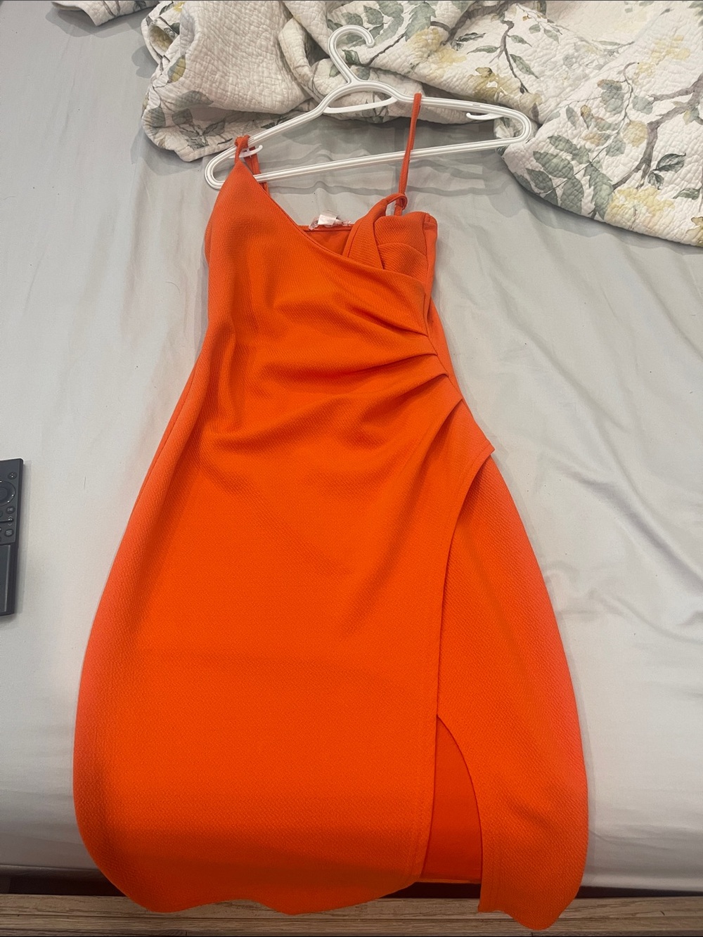 Streetwear Society Orange One-Shoulder Asymmetric Dress